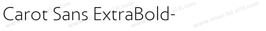 Carot Sans ExtraBold字体转换